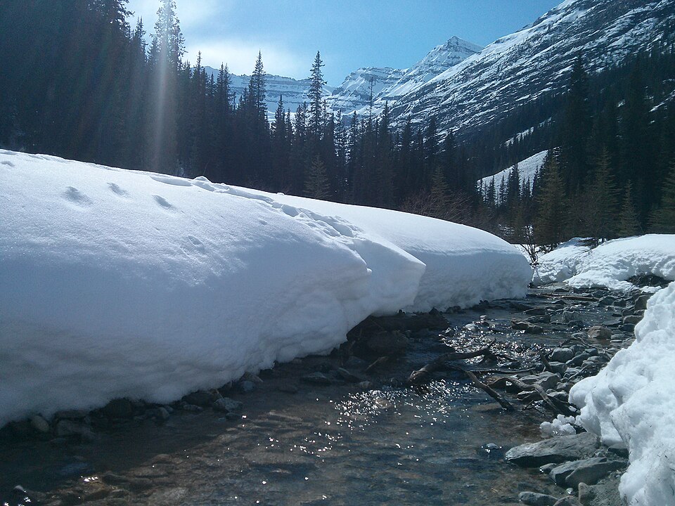 A river near Lake Louise in Banff