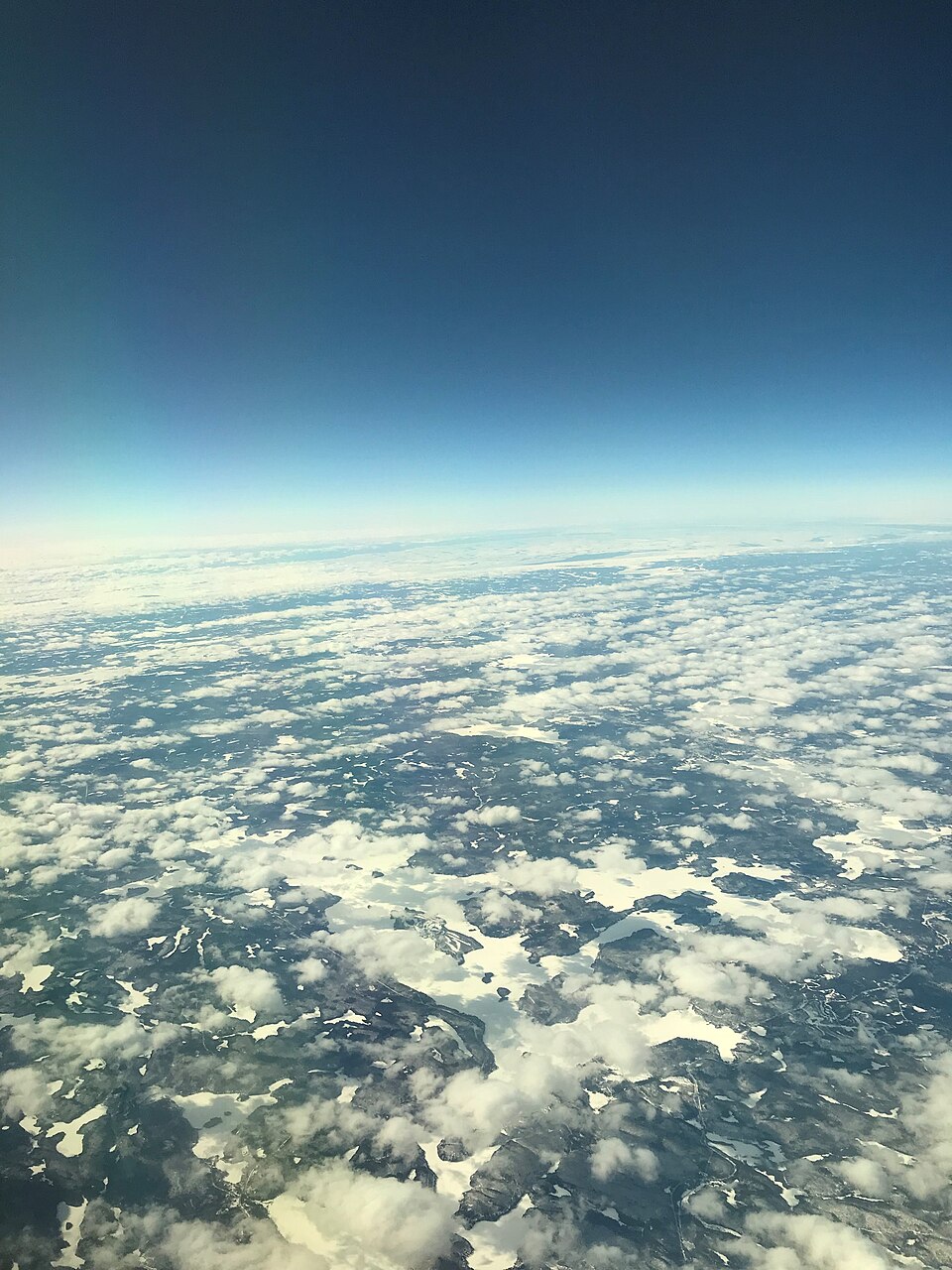 Lake of Bays Frozen Aerial View