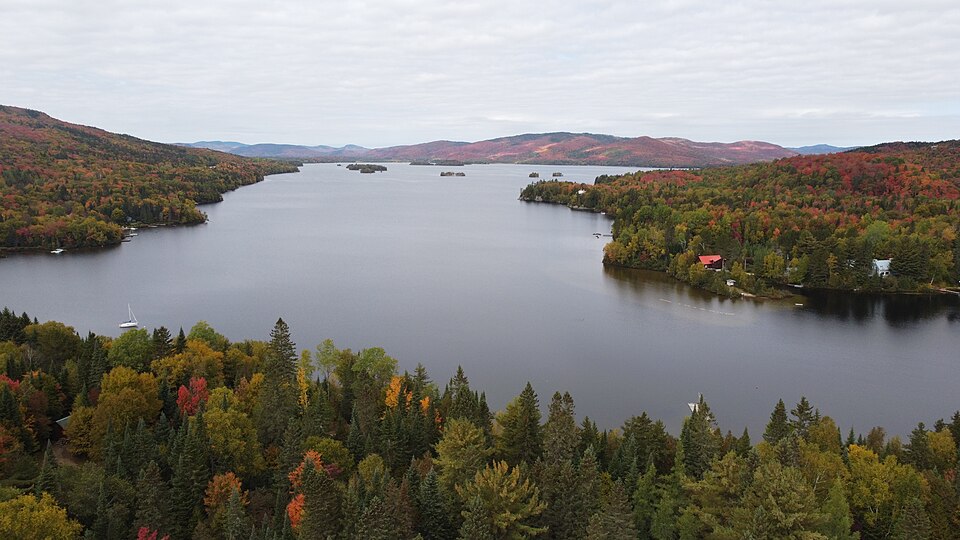 Aerial view of Lake Ouareau